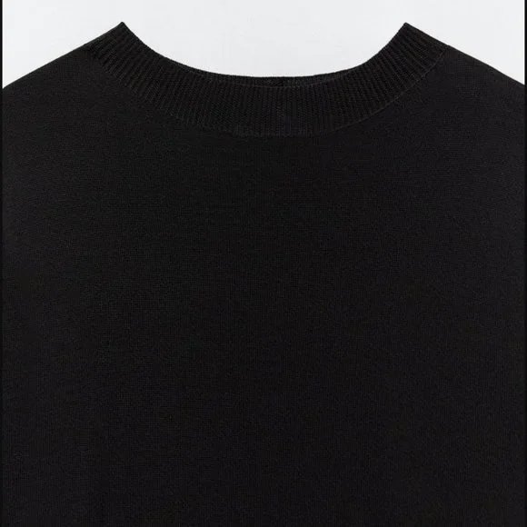 ZARA COLLECTION BLACK KNIT BANDAGE CONTRAST MAXI DRESS $89.90 - Picture 10 of 12